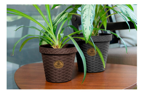 Pack De 2 Maceta Tipo Rattan D34.5 La Ardilla