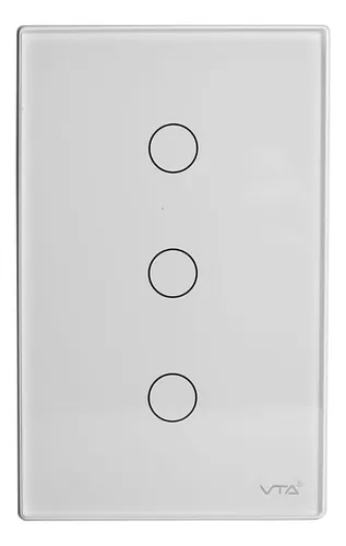 comprar Interruptor Touch Triple Link Iot Vta+ Smart Home Color Blanco