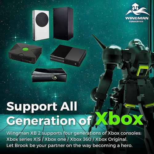 Adaptador De Mando Brook Wingman Xb 2, Inalámbrico, Xbox, Pc