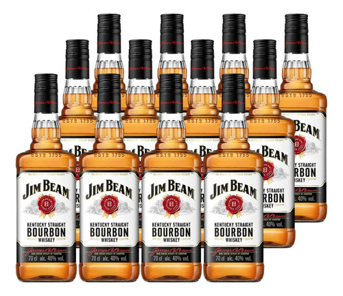 Whisky Jim Beam Straight 750 Ml Pack 12