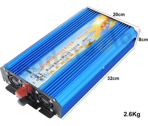 Inversor Tensão Tsm 24v 110v 1500w 3000w Onda Senoidal Pura
