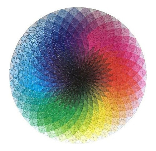 1000 Piezas De Rompecabezas Circulares Multicolor 50 X 70 Cm