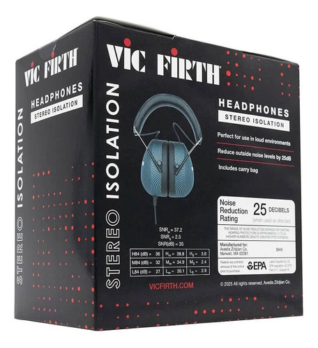 Fone De Ouvido E Protetor Vic Firth Sih3 Stereo Isolation