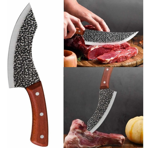 Imagen 2 de 4 de Cuchillo Forjado Xyj Cuchillo Chef Profesional Carnicero