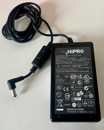 Cargador Hipro Notebook 40w 100-240v Pc Fuente Cable