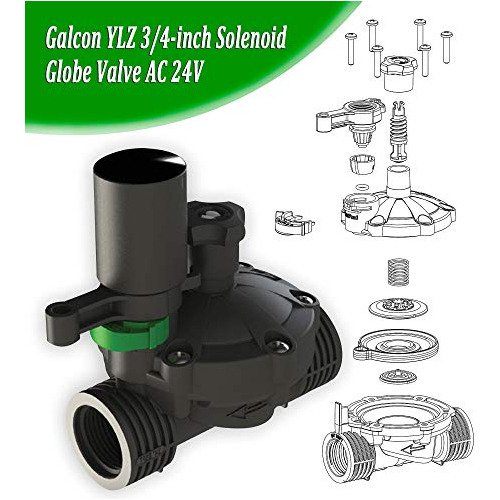 Galcon Ylz 3 4 Inch Solenoid Globe Valve Ac 24v Fpt Control