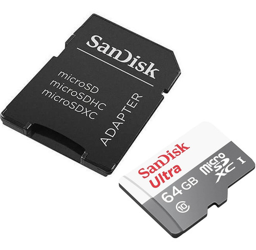 Tarjeta de memoria SanDisk SDSQUNR-064G-GN3MA Ultra con adaptador SD 64GB