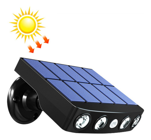 Lámpara Solar, Luz Led, Sensor De Presencia, Poste De Pared