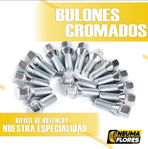 Set De 16 Bulones Cromados   Llantas Aleacion Neumaflores