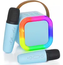 Comprar Parlante Portatil Led Rgb Karaoke + 2 Microfonos Bluetooth