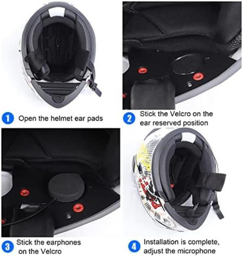 Ejeas E1+ Auriculares Bluetooth Para Casco De Moto, Auricula