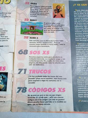 Revista Antigua * Super X N° 3 * Consola Nintendo Playsta 94 (Usado)