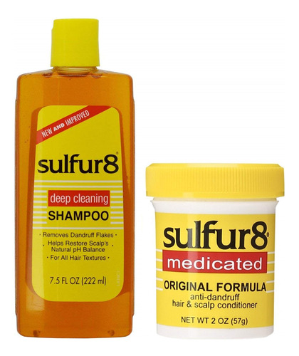 Sulfur8 Champ Anticaspa Para El Cuidado Del Cabello Y El Cue