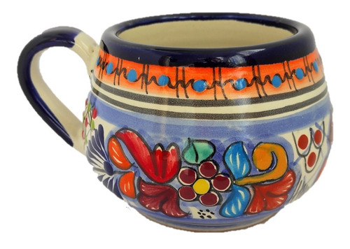 Tazas Para Chocolate Artesanales De Talavera Premium 2pzas