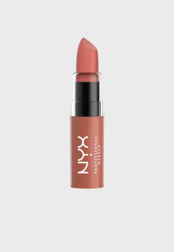 Batom Nyx Cosmetics com acabamento acetinado, cor Root Beer Float Bls17