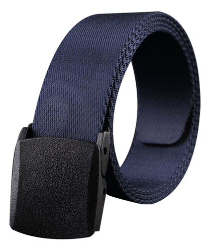 Cinturón De Tela De Estilo Azul Con Hebilla Automática