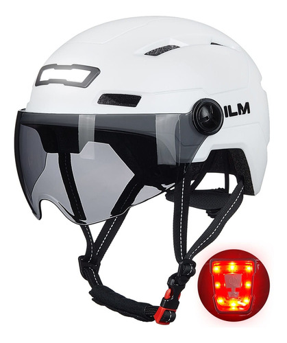 Ilm Casco De Bicicleta Para Adultos Con Luz Frontal Y Traser