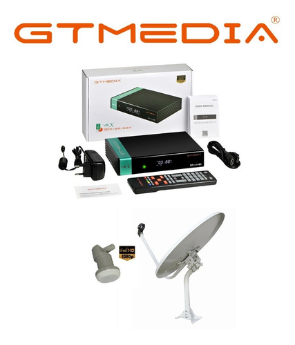 Combo Tv Satelital Fta Gtmedia V8 Nova + Antena 60cm + Lnb