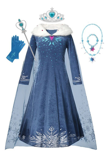 Disfraz De Elsa Disney Para Niña Frozen, Vestido De Princesa