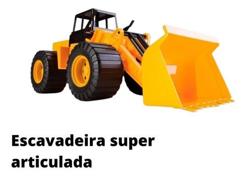 Kit 2 Trator Construção Brinquedo Fricção Escavadeira Pá