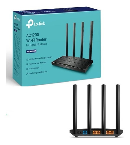 Tp-link Router  4 Antenas, Mu-mimo X2 Ac1200 Archer C6