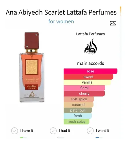 Perfume Árabe Ana Abiyedh Scarlet Eau De Parfum 60ml | MercadoLivre