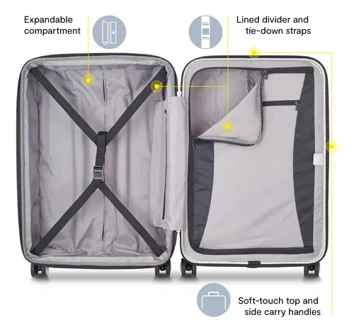 Luggage Delsey Paris, Tapa Rígida De Titanio, Ampliable, 19