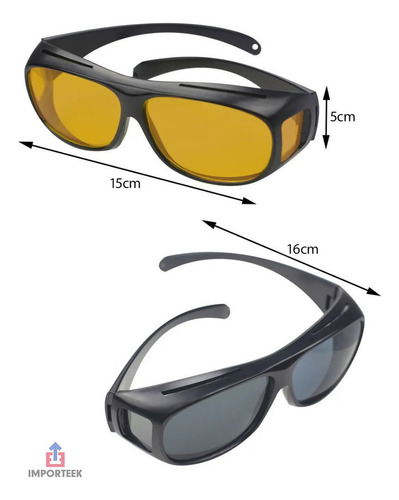 Par Lentes Gafas Sol Polarizados + Vision Nocturna Manejar