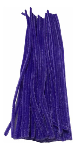 100 Piezas De Limpiapipas Chenille Color Morado Mate