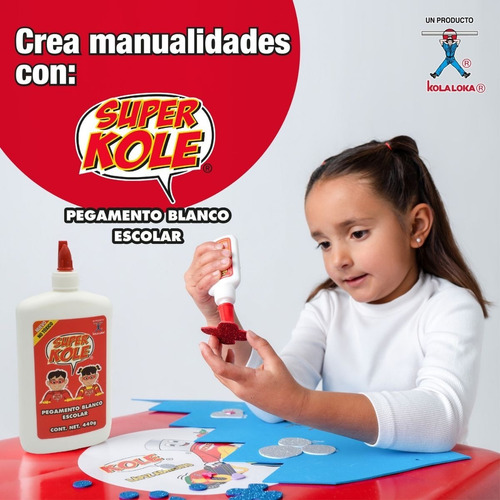 Pegamento Líquido Kola Loka Pegamento Blanco De 440g No Tóx.