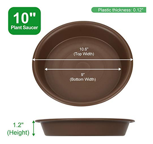 Plato Para Maceta De Planta Tite De Color Blanco
