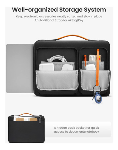 Bandolera Para Portátil Tomtoc 360, Protectora Para Macbook