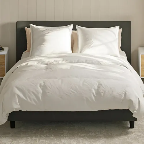 Jogo De Cama 400 Fios Emma King - (4 Peças) Cor Branco Desenho do tecido Liso