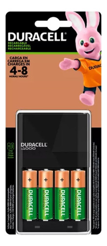 Batería Recargable Duracell 4 Aa Con Cargador /v