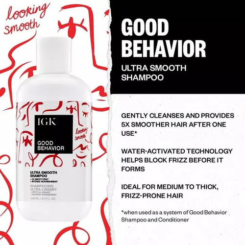 Igk Good Behavior Shampoo Ultra Suave | Controle De Frizz +