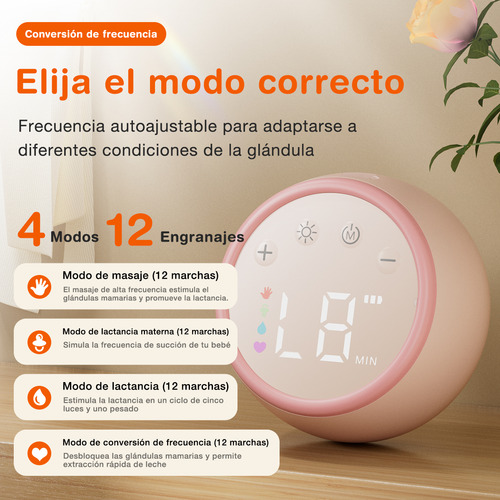 Extractor De Leche Eléctrico Manos Libres Dr.Isla EB30 Sacaleche Materna 4 Modos 12 Niveles Luz Nocturna