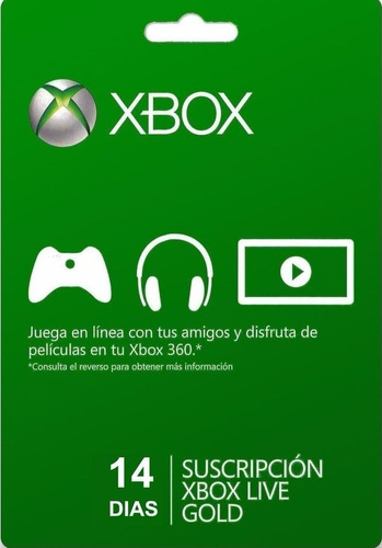 Xbox Live 14 Días Xbox One - 360 Colombia Usa Código