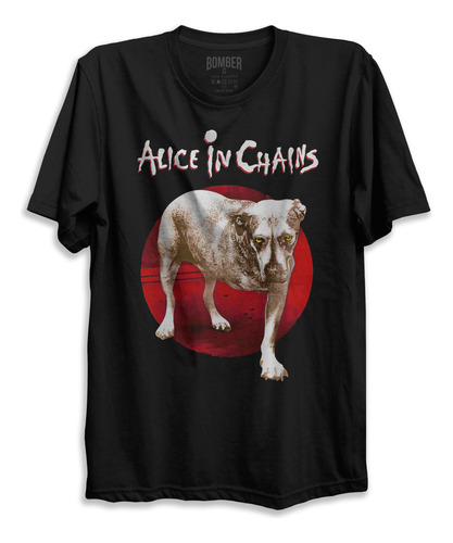 Camiseta Preta Alice In Chains Bomber Rock Frete Grátis
