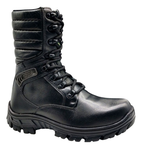 Coturno Bota Militar Choque Couro Semi-impermeavel  5189-01