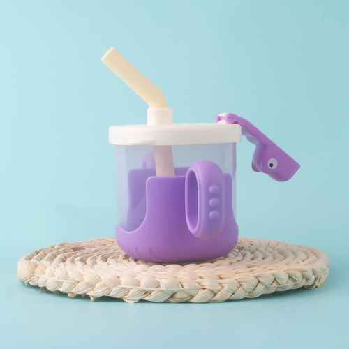 Fj Vaso Entrenador Antiderrames Bebe Sílice Anticaída 300ml