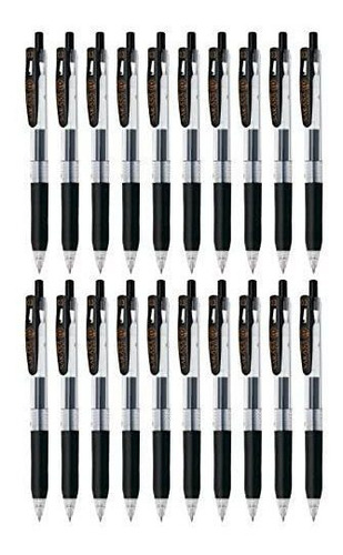 20 Lapiceras Gel Zebra Sarasa Clip 0.3mm, Tinta Negra,