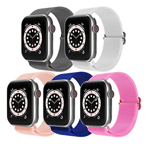 5-pack Stretchy Solo Loop Bands Compatible Con Apple Watch B