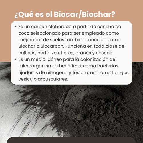 Bio Carbón - (biochar) Mejorador De Suelos/estructura