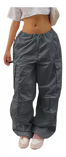 Pantalones De Paracaídas Para Mujer Pantalones Cargo Anchos