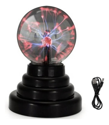 Lámpara De Bola De Plasma De Cristal Con Toques Eléctricos