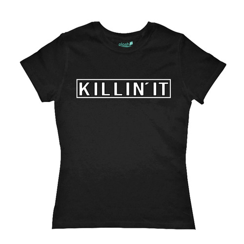 Playera Negra Mujer Killinit Ropa Varias Tallas Mc Oferta 