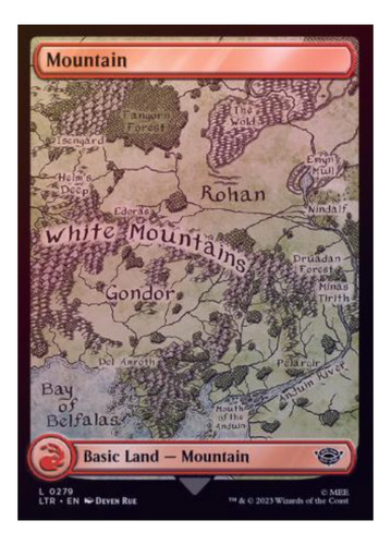 Tarjeta Magic Lord Of The Rings Mountain L 0279 Foil