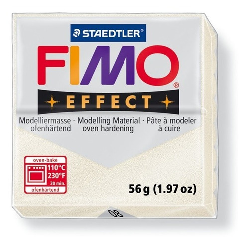 Staedtler Fimo 7062 Arcilla Fimo Effect N°8 Metalizado Blanc