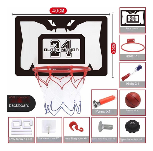 Tablero De Baloncesto De Pared Para Niños No-punch