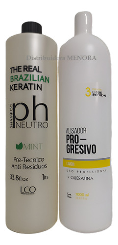 Shampoo Ph Neutro Real Brazilian + Alisado Fuerza 3 Limon